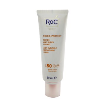 ROC Soleil-Protect Anti-Wrinkle Smoothing Fluid SPF 50 UVA &UVB (Terlihat Mengurangi Keriput) (Soleil-Protect Anti-Wrinkle Smoothing Fluid SPF 50 UVA & UVB (Visibly Reduces Wrinkles))