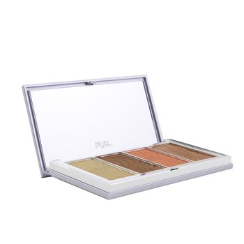 4 in 1 Skin Perfecting Powders Face Palette (1x Setting Powder, 1x Bronzer, 1x Highlighter, 1x Blush) - # Medium Tan