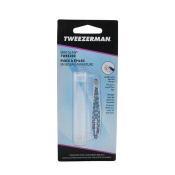 Tweezerman Mini Slant Tweezer - Mosaik Biru (Mini Slant Tweezer - Blue Mosaic)