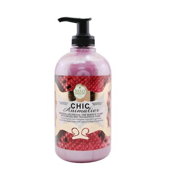 Nesti Dante Sabun Cair Tangan & Wajah Animalier Chic Dengan Kolagen Vegetal & Ginseng - Anggrek Liar, Daun Teh Merah & Tiare (Chic Animalier Hand & Face Liquid Soap With Vegetal Collagen & Ginseng - Wild Orchid, Red Tea Leaves & Tiare)