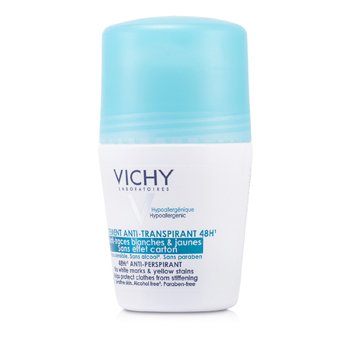 Vichy 48Hr Anti-Perspirant Roll-On - Tidak Ada Tanda Putih &Noda Kuning (Untuk Kulit Sensitif) (48Hr Anti-Perspirant Roll-On - No White Marks & Yellow Stains (For Sensitive Skin))