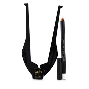 Billion Dollar Brows Brow Buddy Kit - 1x Brow Buddy - Hitam, Pensil Putih 1x (The Brow Buddy Kit - 1x Brow Buddy - Black, 1x White Pencil)