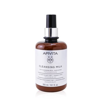 Apivita 3 in 1 Cleansing Milk Untuk Wajah &mata (3 In 1 Cleansing Milk For Face & Eyes)