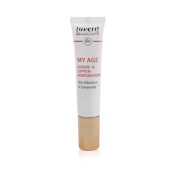 Lavera My Age Eye & Lip Contour Cream Dengan Organic Hibiscus & Ceramides - Untuk Kulit Dewasa (My Age Eye & Lip Contour Cream With Organic Hibiscus & Ceramides - For Mature Skin)