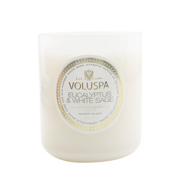 Voluspa Lilin Klasik - Eucalyptus & Sage Putih (Classic Candle - Eucalyptus & White Sage)