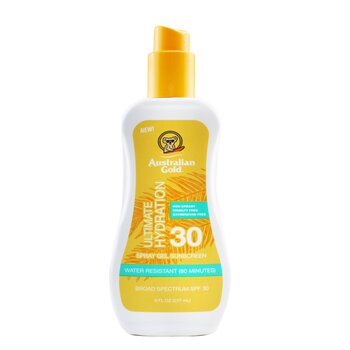 Australian Gold Semprotkan Gel Tabir Surya SPF 30 (Hidrasi Terbaik) (Spray Gel Sunscreen SPF 30 (Ultimate Hydration))