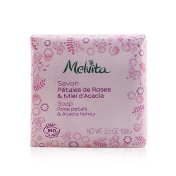 Melvita Kelopak Mawar & Sabun Madu Akasia (Rose Petals & Acacia Honey Soap)