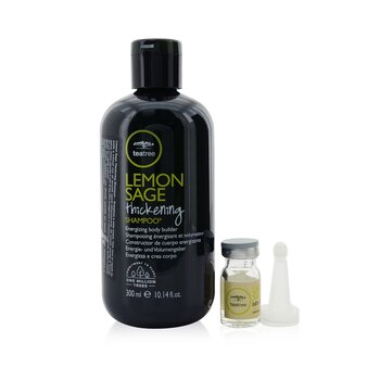 Set Program Sage Lemon Pohon Teh: Shampoo 300ml + Lotion Rambut 12x6ml (Tea Tree Lemon Sage Program Set: Shampoo 300ml + Hair Lotion 12x6ml)