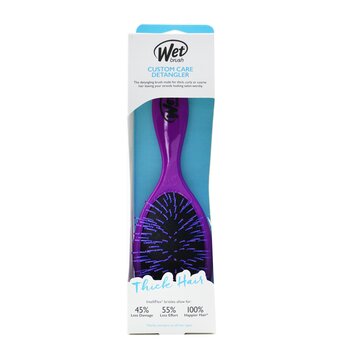 Wet Brush Perawatan Khusus Detangler Sikat Rambut Tebal - # Ungu BWR830CCPR (Custom Care Detangler Thick Hair Brush - # Purple BWR830CCPR)