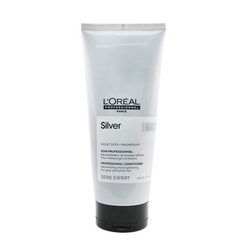 LOreal Professionnel Serie Expert - Pewarna Ungu Perak + Magnesium Penetral dan Kondisioner Pencerah (Untuk Rambut Abu-abu dan Putih) (Professionnel Serie Expert - Silver Violet Dyes + Magnesium Neutralising and Brightening Conditioner (For Grey and White Hair))