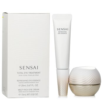 Kanebo Sensai Total Eye Treatment Set: Menyegarkan Esensi Mata + Krim Mata Kaya Leleh (Sensai Total Eye Treatment Set: Refreshing Eye Essence + Melty Rich Eye Cream)