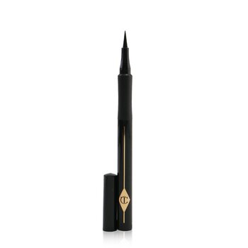 Charlotte Tilbury The Feline Flick Garis Halus Cepat Shodo Pen - # Panther (The Feline Flick Quick Fine Line Shodo Pen - # Panther)