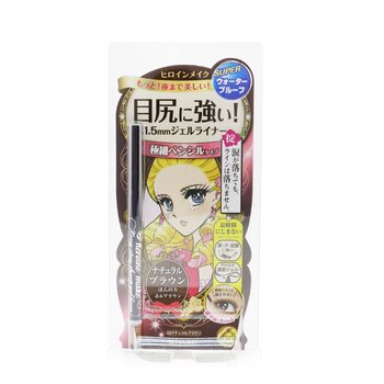 KISS ME Heroine Membuat Jangka Panjang Tajam Gel Liner Super Tahan Air - # 03 Natural Brown (Heroine Make Long Stay Sharp Gel Liner Super Waterproof - # 03 Natural Brown)