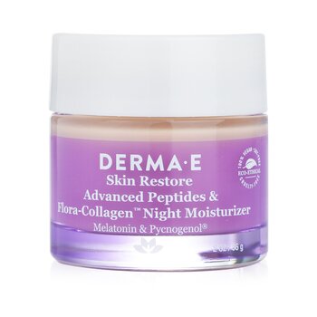 Derma E Kulit Mengembalikan Peptida Tingkat Lanjut & Flora Kolagen Pelembab Malam (Skin Restore Advanced Peptides & Flora Collagen Night Moisturizer)