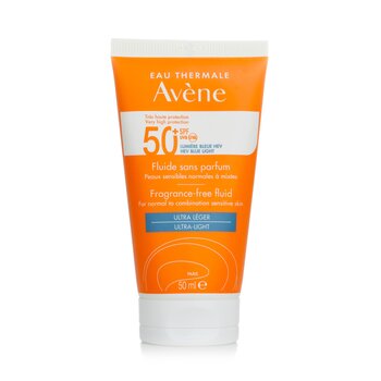 Avene Perlindungan Sangat Tinggi Cairan Bebas Pewangi SPF50+ - Untuk Kulit Sensitif Normal hingga Kombinasi (Very High Protection Fragrance-Free Fluid SPF50+ - For Normal to Combination Sensitive Skin)