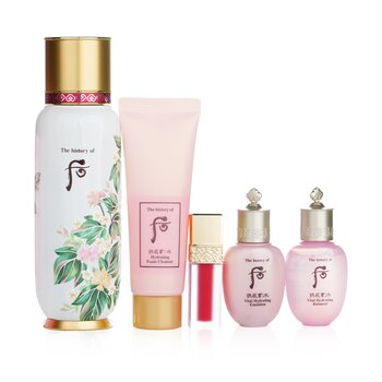 Whoo (The History Of Whoo) Bichup First Moisture Anti-Aging Essence Special Set: Essence 130ml+ Balancer 20ml+ Emulsion 20ml+ Cleanser 40ml+ Lip 2.1g (Bichup First Moisture Anti-Aging Essence Special Set)