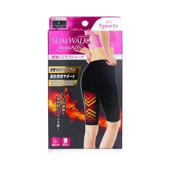 SlimWalk Celana Pendek Bentuk Dukungan Pembakar Lemak Kompresi - # Hitam (Ukuran: L) (Compression Fat-Burning Support Shape Shorts - # Black (Size: L))