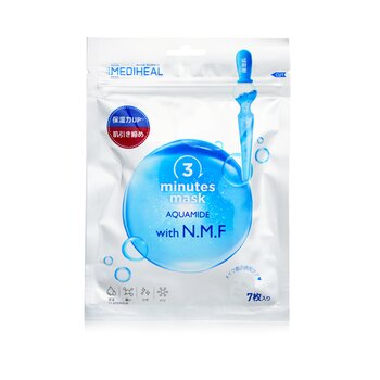 Mediheal 3 Menit Mask Aquamide dengan N.M.F (Versi Jepang) (3 Minutes Mask Aquamide with N.M.F (Japan Version))