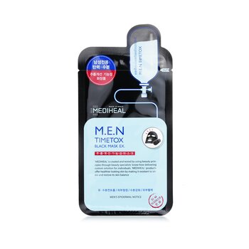 Mediheal M.E.N Timetox Topeng Hitam EX. (M.E.N Timetox Black Mask EX.)