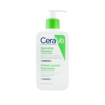 CeraVe Hydrating Cleanser Untuk Kulit Normal hingga Kering (Dengan Pompa) (Hydrating Cleanser For Normal to Dry Skin (With Pump))