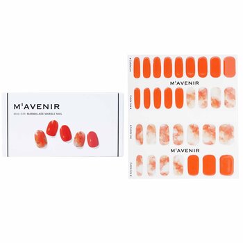 Mavenir Stiker Kuku - # Paku Marmalade Marble (Nail Sticker (Orange) - # Marmalade Marble Nail)