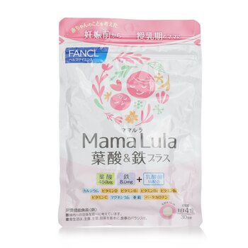 Fancl Mama Lula Folic Acid & Iron Plus Suplemen 30 Hari (Mama Lula Folic Acid & Iron Plus Supplement 30 Days)