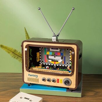 Pantasy Televisi retro 1960-an (Retro 1960s Television Building Bricks Set)