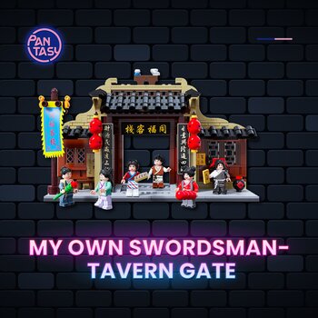 Pantasy Pendekar Pedang Saya Sendiri - Gerbang Kedai (My Own Swordsman - Tavern Gate Building Bricks Set)