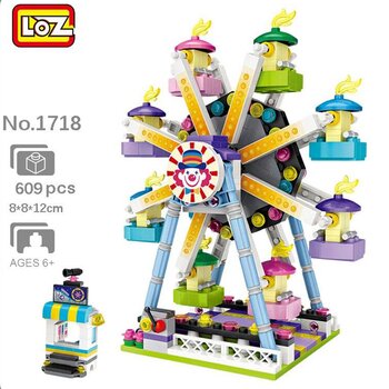 Loz Seri Taman Hiburan LOZ Dream - Kincir ria (LOZ Dream Amusement Park Series - Ferris wheel Building Bricks Set)