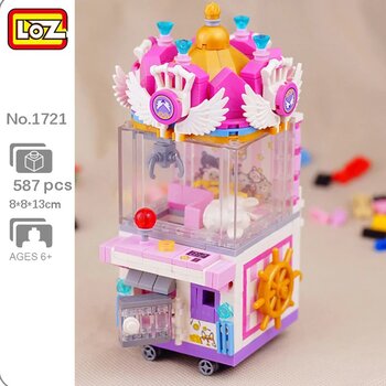 Loz Seri Taman Hiburan LOZ Dream - Mesin Cakar (LOZ Dream Amusement Park Series - Claw Machine Building Bricks Set)