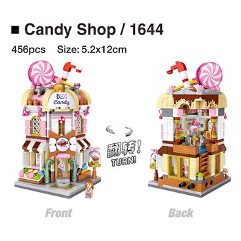 Loz LOZ Street Series - Toko Permen (LOZ Street Series - Candy Shop Building Bricks Set)