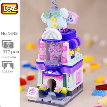 Loz LOZ Street Series - Toko Pakaian (LOZ Street Series - Clothing Store Building Bricks Set)