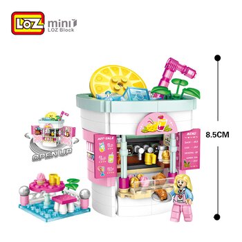 Loz Seri Taman Hiburan LOZ Dream - Toko Minuman (LOZ Dream Amusement Park Series - Beverage Shop Building Bricks Set)