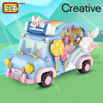 Loz LOZ Creator - Mobil Pelangi (LOZ Creator - Rainbow Car Building Bricks Set)
