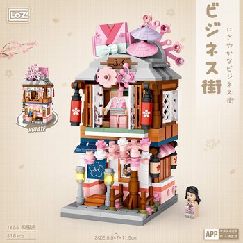 Loz LOZ Street Series - Toko Kimono (LOZ Street Series - Kimono Shop Building Bricks Set)