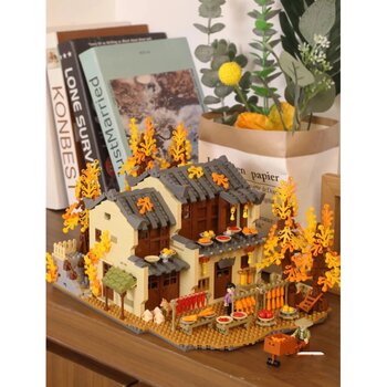 Loz Bangunan Kuno LOZ - Minggu Musim Gugur (LOZ Ancient Building - Sun Autumn Building Bricks Set)