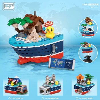 Loz Seri Armada Bebek LOZ - Gunung Fuji (LOZ Duck Fleet Series - Hawaii Building Bricks Set)
