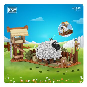 Loz Seri Peternakan LOZ Mini Blocks - Domba Kecil (LOZ Mini Blocks Farm Series - Little Sheep Building Bricks Set)