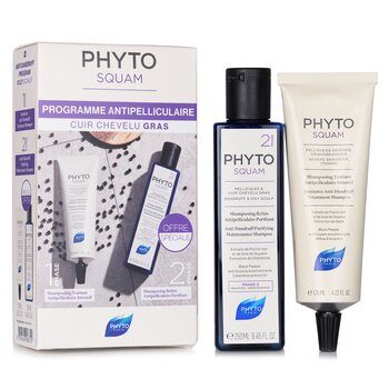 Phyto Kit Phytosquam: Sampo Intensif 125ml + Shampo Pembersih 250ml (Phytosquam Kit: Intensive Shampoo 125ml + Purfiying Shampoo 250ml)