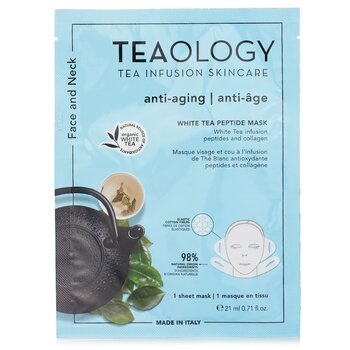 Teaology Masker Wajah &; Leher Peptida Teh Putih (White Tea Peptide Face & Neck Mask)