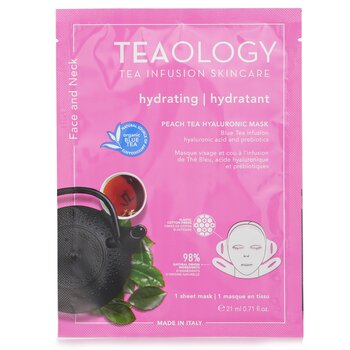 Teaology Masker Wajah & Leher Hialuronat Teh Persik (Peach Tea Hyaluronic Face & Neck Mask)