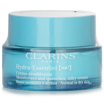 Clarins Hydra-Essentiel [HA²] Melembabkan &; Memuaskan Krim Halus - Kulit Normal hingga Kering (Hydra-Essentiel [HA²] Moisturizes & Quenches Silky Cream - Normal to Dry Skin)