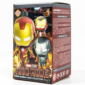 Hot Toy Iron Man 3 - Iron Man Cosbi Bobble-Head Collection (Seri 3) (Kotak Buta Individu) (Iron Man 3 - Iron Man Cosbi Bobble-Head Collection (Series 3) (Individual Blind Boxes))