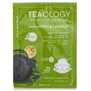 Teaology Masker Wajah & Leher AHA Teh Hijau (Green Tea AHA Face & Neck Mask)