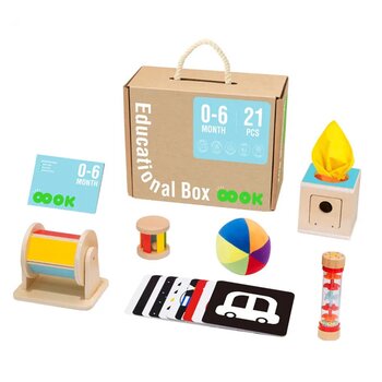 Tooky Toy Co Kotak Pendidikan 0-6m (0-6m Educational Box)