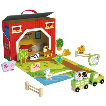 Tooky Toy Co Kotak Bermain Pertanian (Farm Play Box)