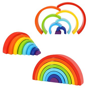 Tooky Toy Co Penumpuk Pelangi 8pcs (Rainbow Stacker 8pcs)
