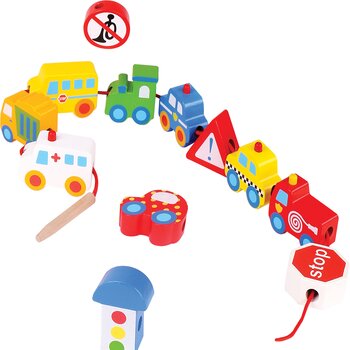 Tooky Toy Co Transportasi Hantaman (Lacing Transportation)