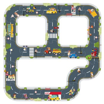 Tooky Toy Co Teka-teki Jalan Kota (City Road Puzzle)