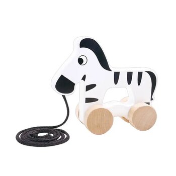 Tooky Toy Co Tarik Bersama - Zebra (Pull Along - Zebra)